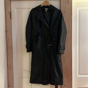 FINAL SALE: Faux Leather Trenchcoat